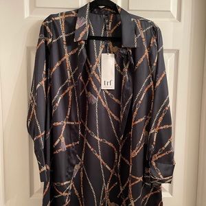 Zara Chain Print Button Down